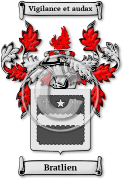 Bratlien Family Crest Download (jpg) Legacy Series - 150 DPI