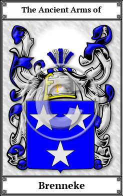 Brenneke Family Crest Download (JPG)  Book Plated - 150 DPI