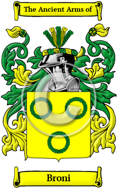 Broni Family Crest/Coat of Arms