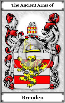 Brenden Family Crest Download (JPG)  Book Plated - 150 DPI