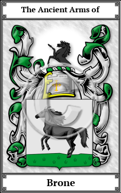 Brone Family Crest Download (JPG) Book Plated - 600 DPI