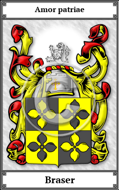 Braser Family Crest Download (JPG) Book Plated - 600 DPI