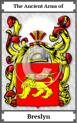 Breslyn Family Crest Download (JPG)  Book Plated - 150 DPI