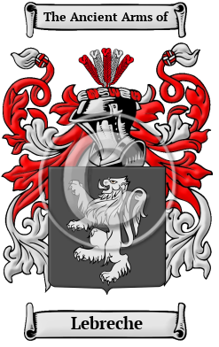 Lebreche Family Crest/Coat of Arms