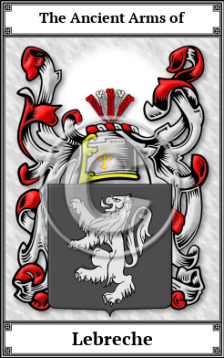Lebreche Family Crest Download (JPG)  Book Plated - 150 DPI