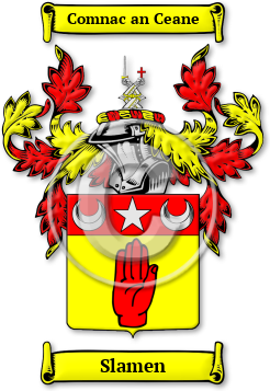 Slamen Family Crest Download (jpg) Legacy Series - 150 DPI