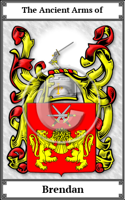 Brendan Family Crest Download (JPG)  Book Plated - 150 DPI