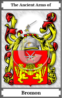 Bromon Family Crest Download (JPG) Book Plated - 600 DPI
