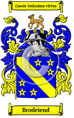 Brodeiend Family Crest/Coat of Arms