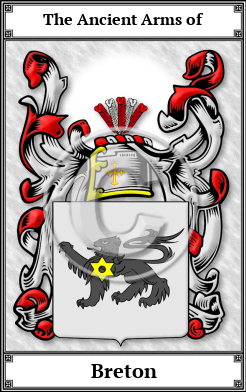 Breton Family Crest Download (JPG) Book Plated - 600 DPI