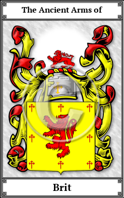 Brit Family Crest Download (JPG)  Book Plated - 150 DPI