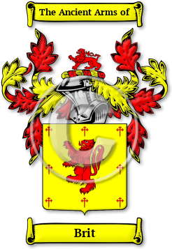 Brit Family Crest Download (jpg) Legacy Series - 150 DPI