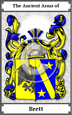 Brett Family Crest Download (JPG)  Book Plated - 150 DPI