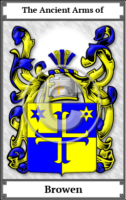 Browen Family Crest Download (JPG)  Book Plated - 150 DPI