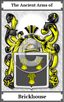 Brickhouse Family Crest Download (JPG) Book Plated - 600 DPI