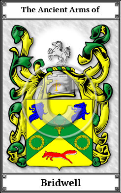 Bridwell Family Crest Download (JPG) Book Plated - 600 DPI
