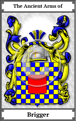 Brigger Family Crest Download (JPG) Book Plated - 600 DPI