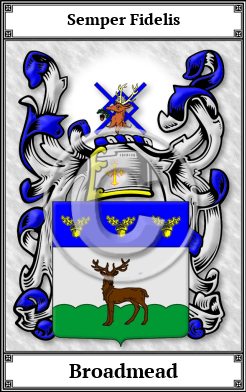 Broadmead Family Crest Download (JPG) Book Plated - 600 DPI