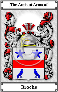 Broche Family Crest Download (JPG) Book Plated - 600 DPI