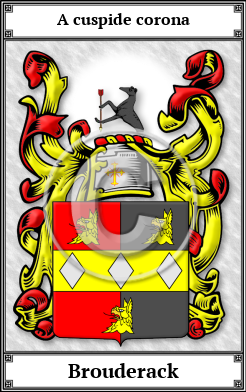 Brouderack Family Crest Download (JPG)  Book Plated - 150 DPI