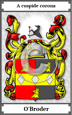 O'Broder Family Crest Download (JPG)  Book Plated - 150 DPI