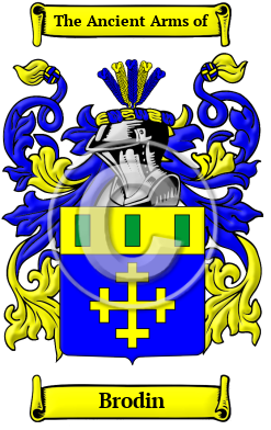 Brodin Family Crest/Coat of Arms