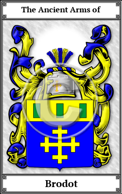 Brodot Family Crest Download (JPG) Book Plated - 600 DPI