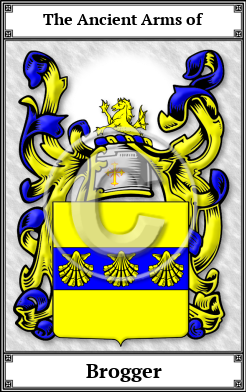 Brogger Family Crest Download (JPG)  Book Plated - 150 DPI