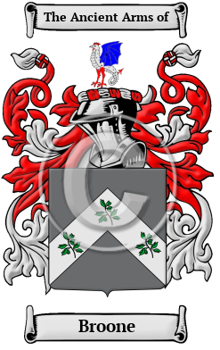 Broone Family Crest/Coat of Arms