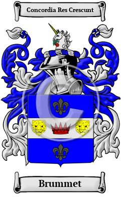 Brummet Family Crest/Coat of Arms