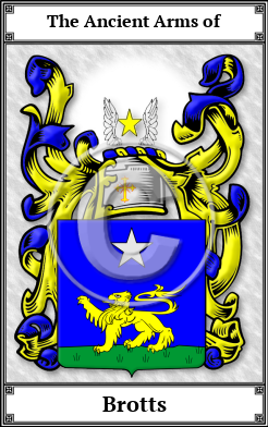Brotts Family Crest Download (JPG)  Book Plated - 150 DPI