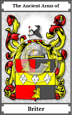 Briter Family Crest Download (JPG)  Book Plated - 150 DPI