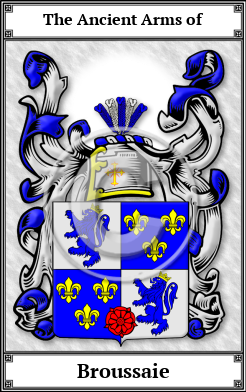 Broussaie Family Crest Download (JPG)  Book Plated - 150 DPI