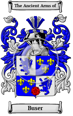 Buser Family Crest/Coat of Arms
