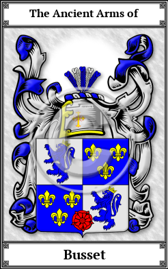 Busset Family Crest Download (JPG) Book Plated - 600 DPI