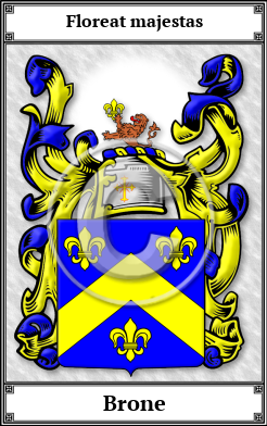 Brone Family Crest Download (JPG)  Book Plated - 150 DPI