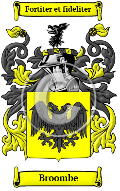 Broombe Family Crest/Coat of Arms
