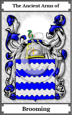 Brooming Family Crest Download (JPG)  Book Plated - 150 DPI