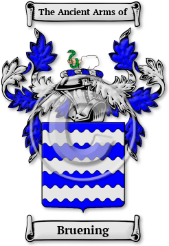 Bruening Family Crest Download (jpg) Legacy Series - 150 DPI