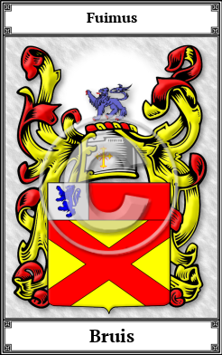 Bruis Family Crest Download (JPG)  Book Plated - 150 DPI