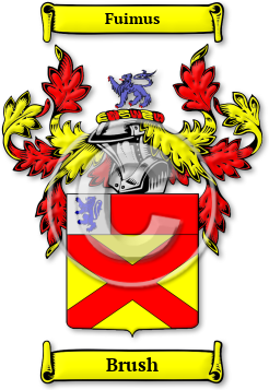 Brush Family Crest Download (jpg) Legacy Series - 150 DPI