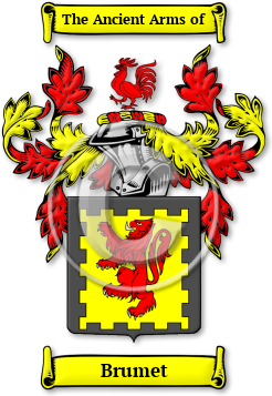 Brumet Family Crest Download (jpg) Legacy Series - 150 DPI