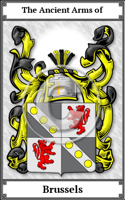 Brussels Family Crest Download (JPG)  Book Plated - 150 DPI