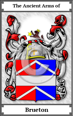 Brueton Family Crest Download (JPG)  Book Plated - 150 DPI