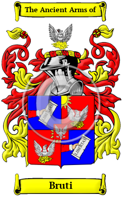 Bruti Family Crest/Coat of Arms