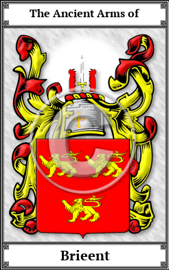 Brieent Family Crest Download (JPG) Book Plated - 600 DPI