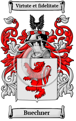 Buechner Family Crest/Coat of Arms