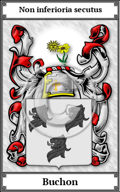 Buchon Family Crest Download (JPG)  Book Plated - 150 DPI