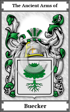Buecker Family Crest Download (JPG) Book Plated - 600 DPI