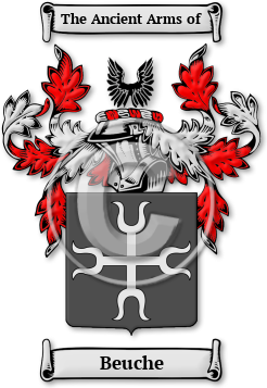 Beuche Family Crest Download (jpg) Legacy Series - 150 DPI